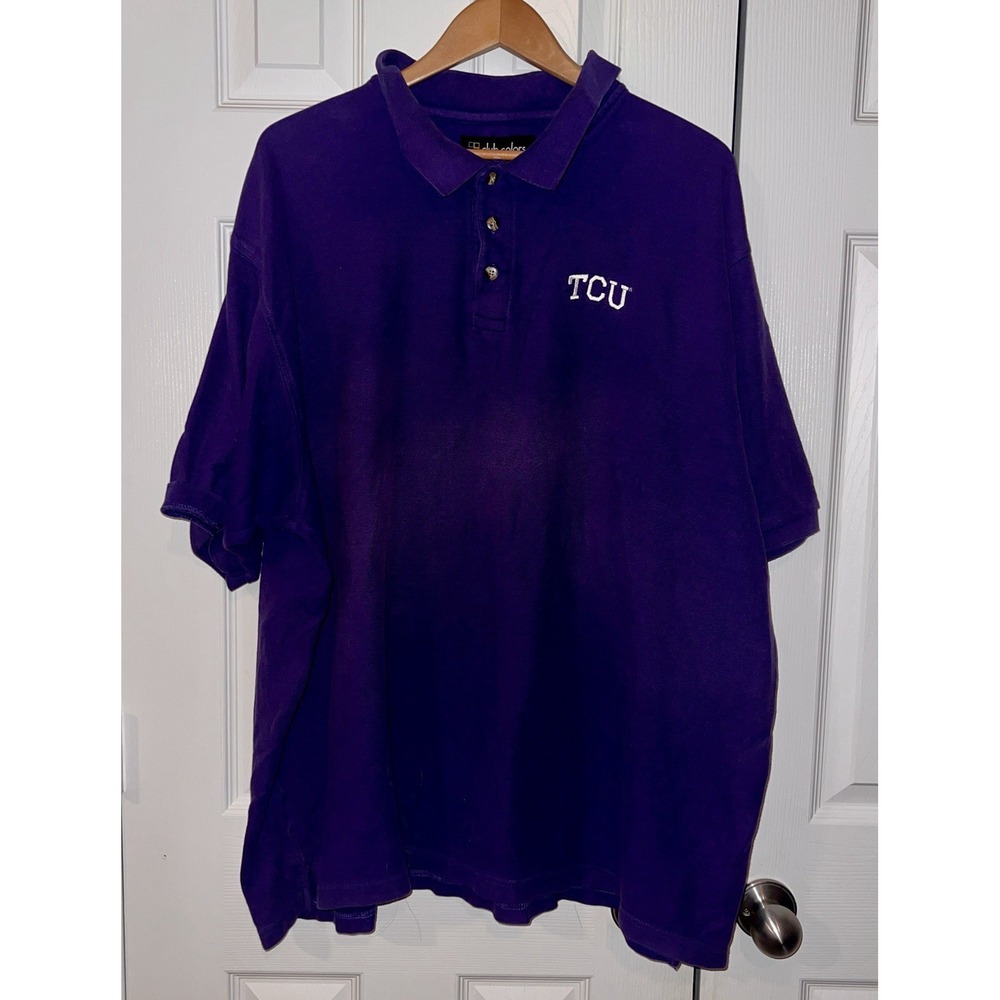 TCU Horned Frogs Polo Purple Shirt Club Colors 4XL